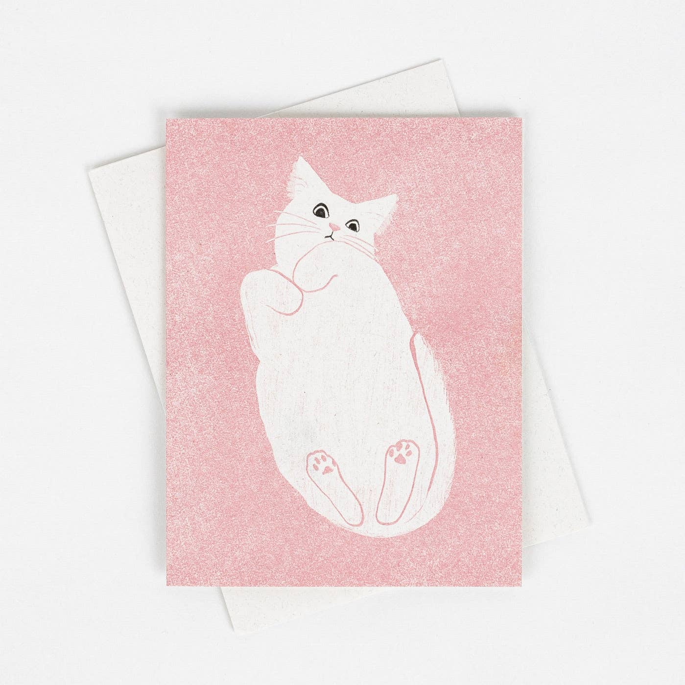 Cat on Glass - Risograph Card