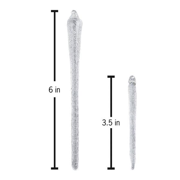 Frosty Glass Icicles - Set Of 24
