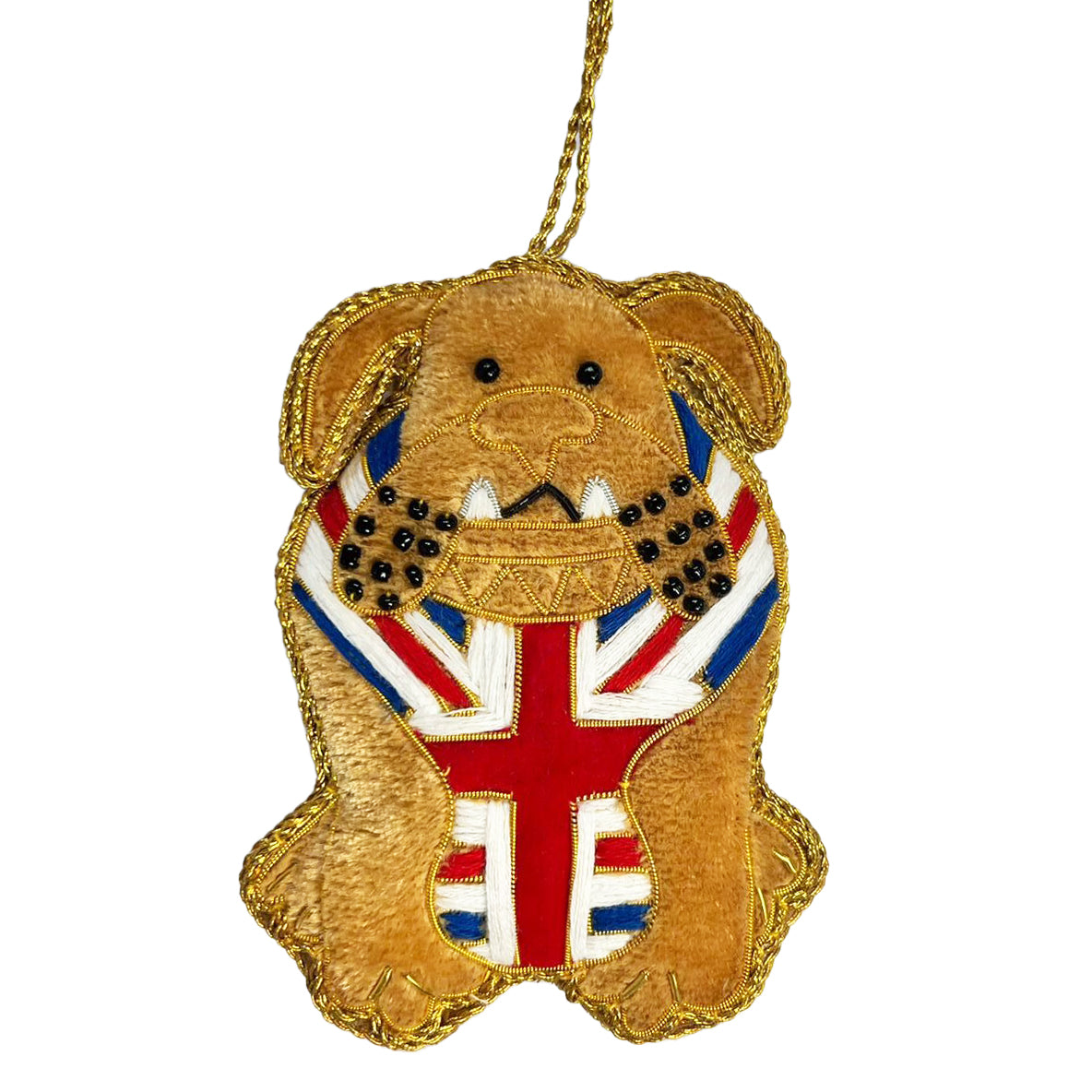 Beaded Bulldog Ornament