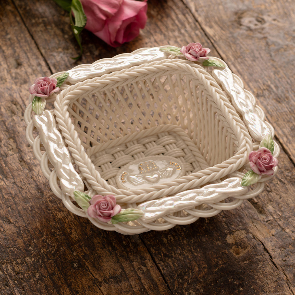 Belleek Claddagh Friendship Basket
