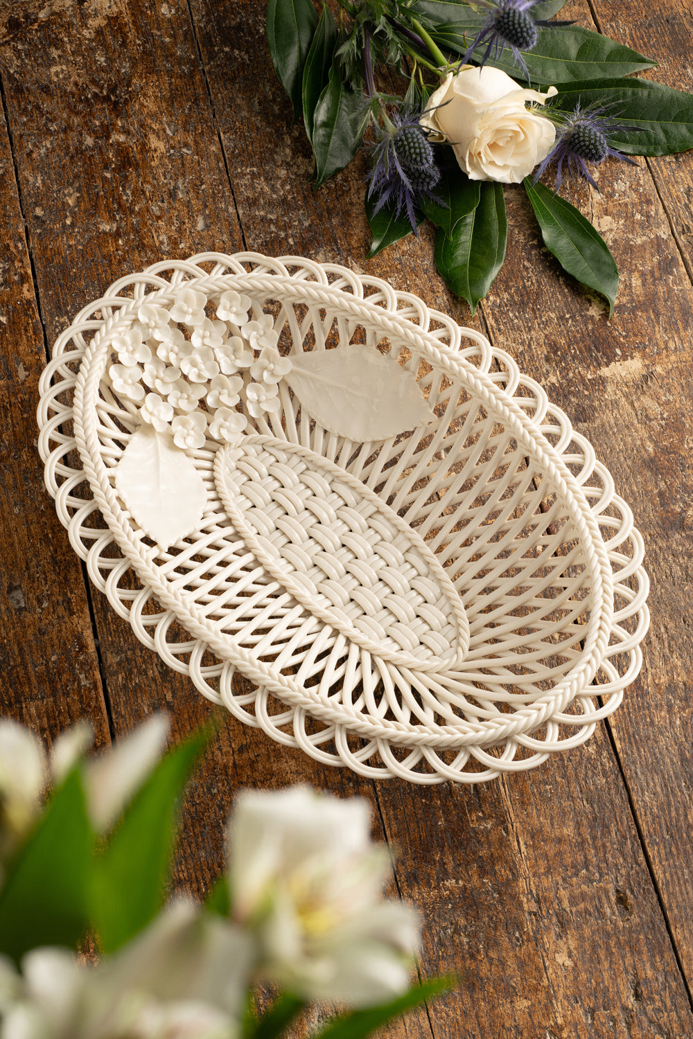 Belleek Hydrangea Basket