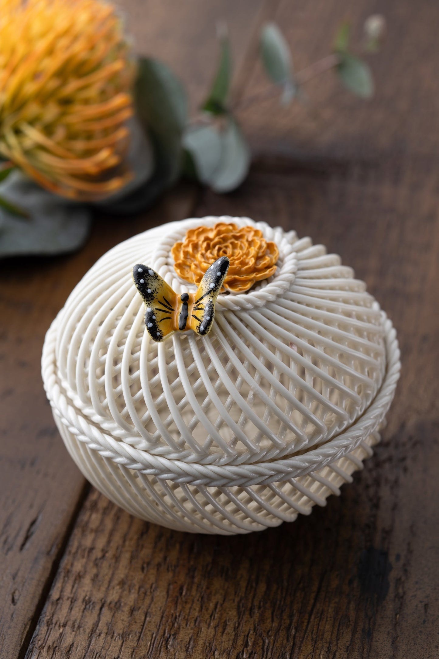 Belleek October Marigold Basket