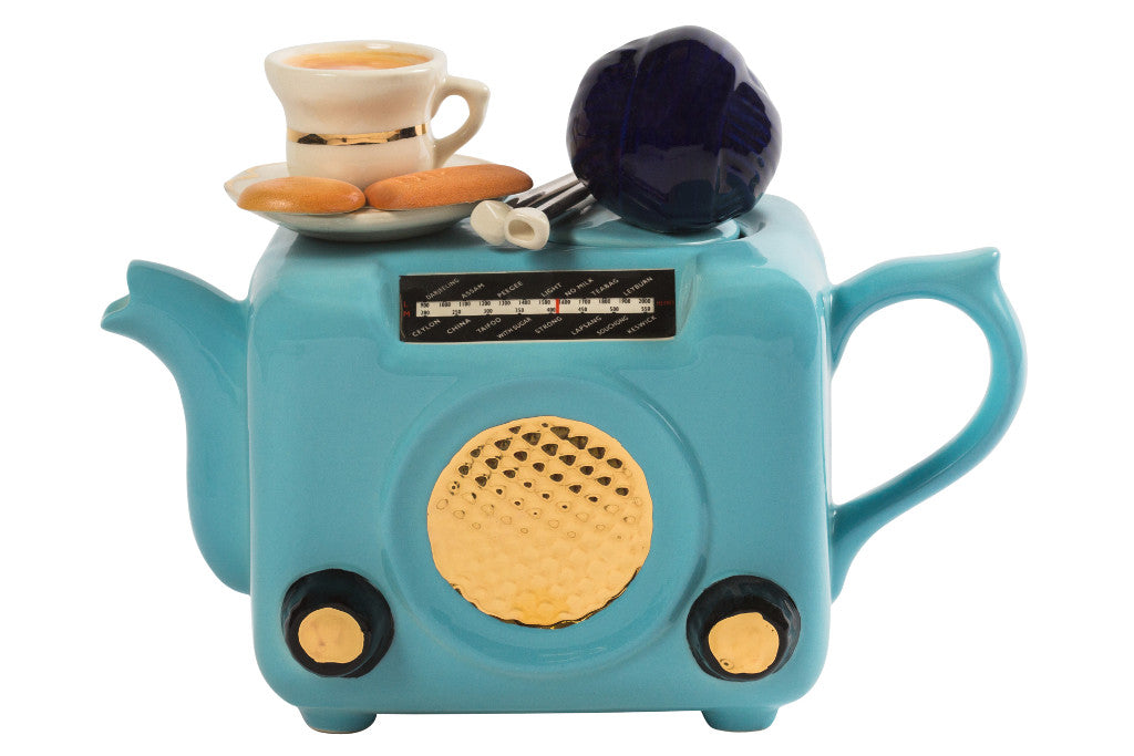 Ceramic Inspirations Radio Blue Medium Teapot