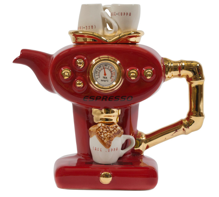 Ceramic Inspirations Red Single Espresso Large Teapot
