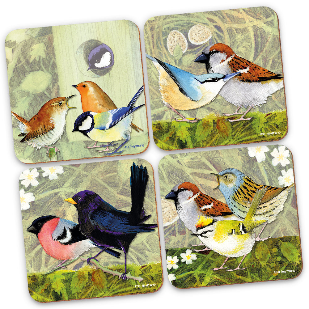 Emma Ball British Birds Assorted Coasters Set of 4