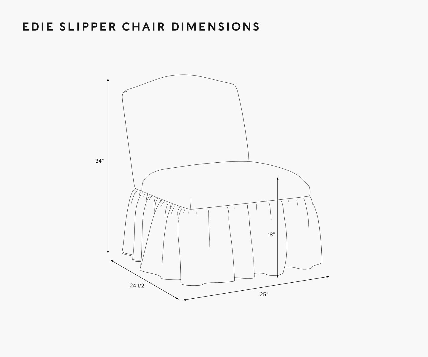 Edie Slipper Chair - Strawberry Fields