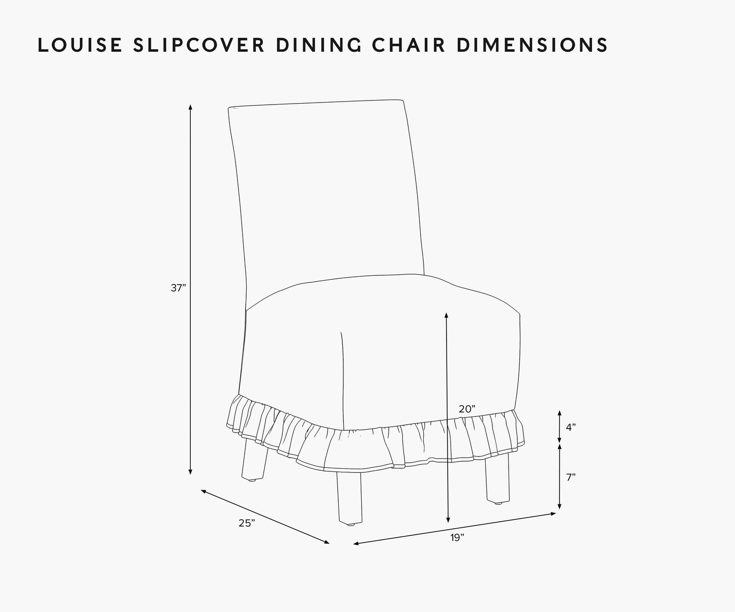 Louise Slipcover Dining Chair - Pomegranate