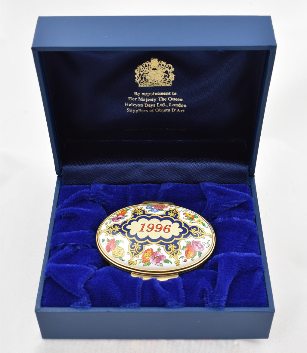 Halcyon Days 1996 A Year To Remember Enamel Box