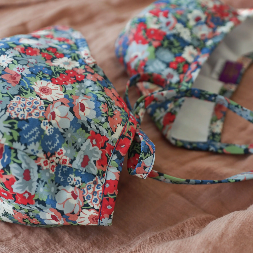 Brimmed Liberty Thorpe Baby Bonnet Cotton -Lined