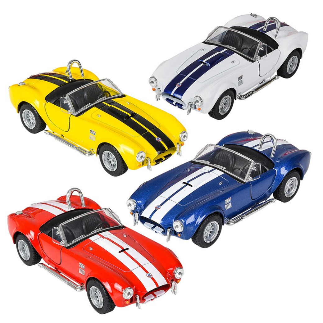 5" Die-Cast Pull Back 1965 Shelby Cobra 427 1:32 Scale