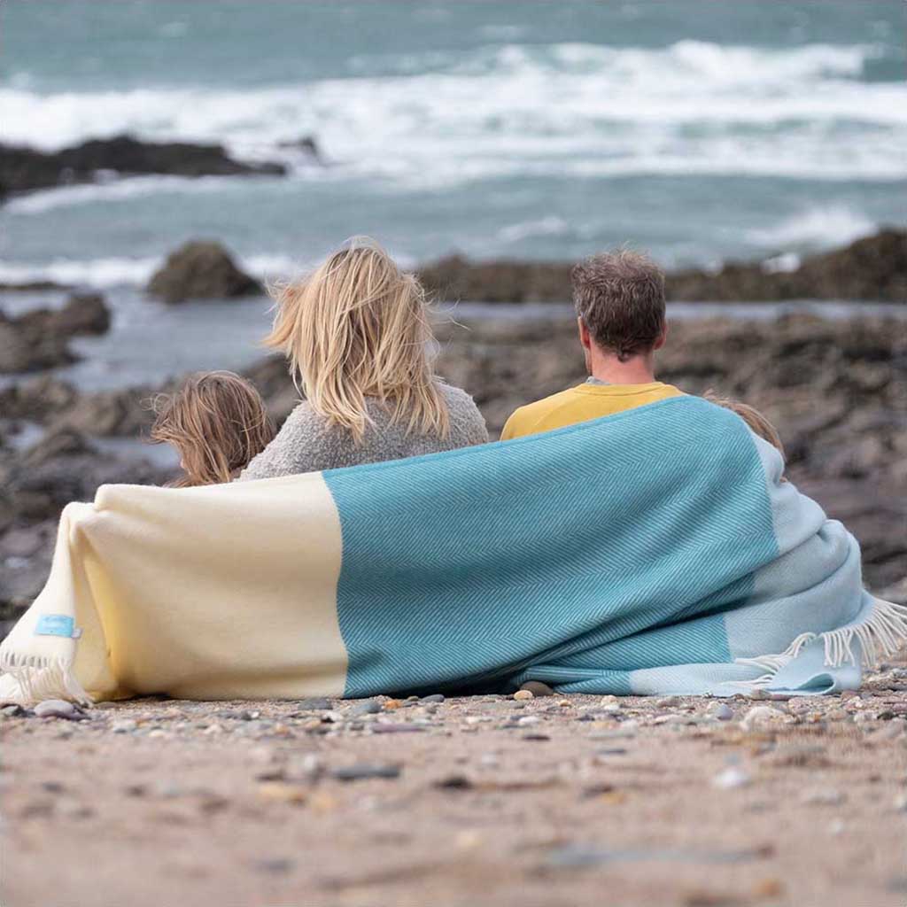 Blue Noon Wool Blanket