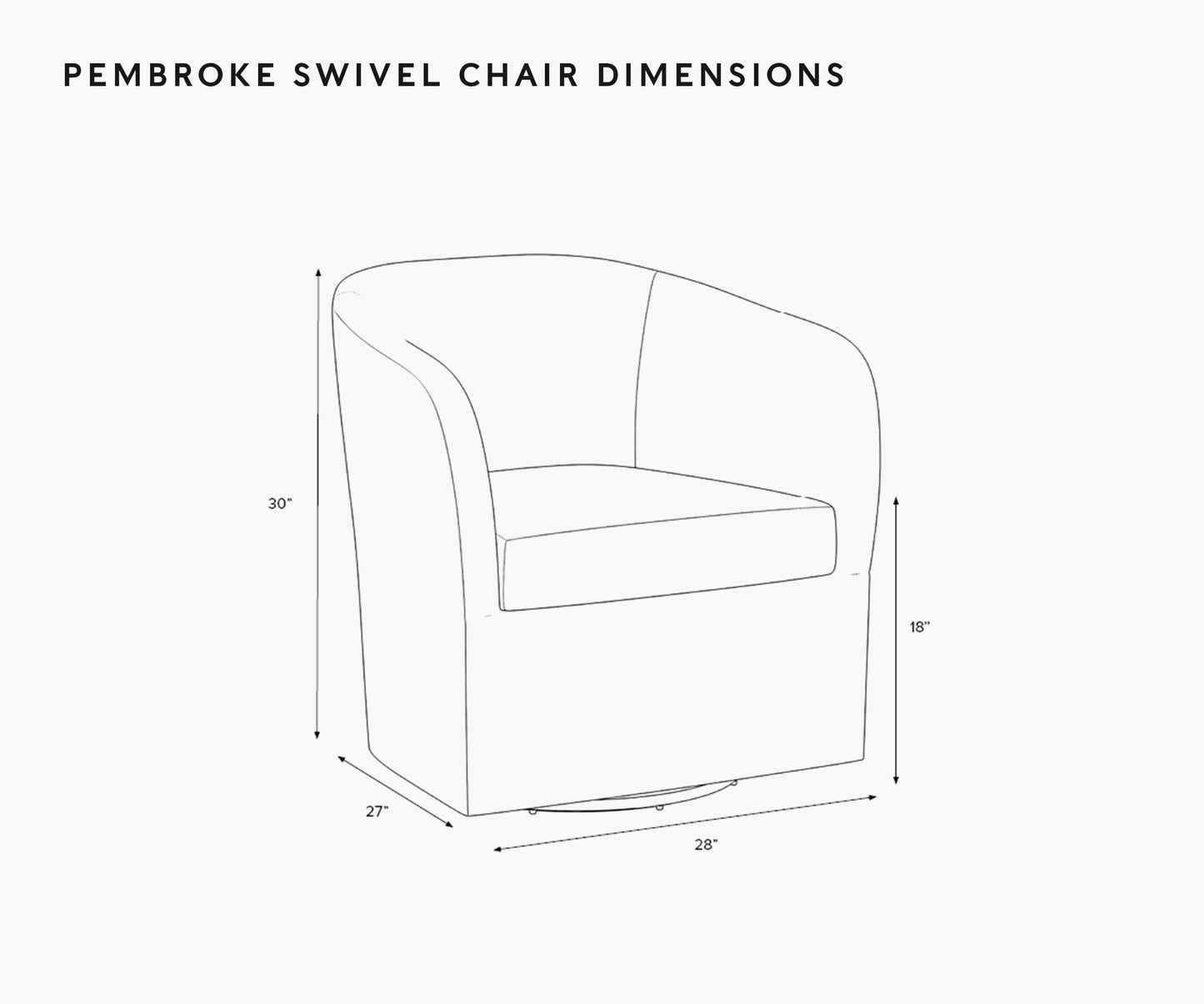 Pembroke Swivel Chair - Garden Party