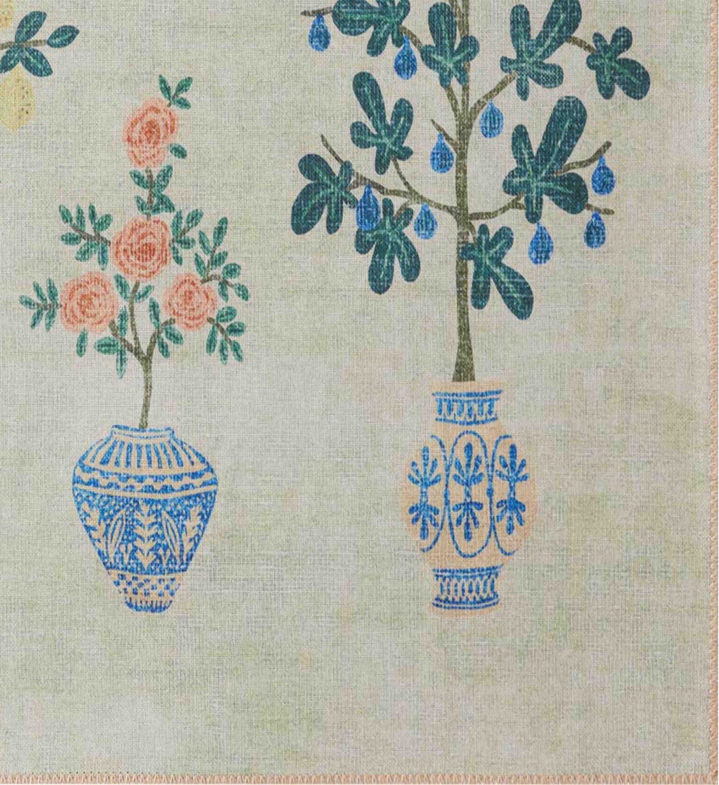Atelier Topiary Non-Slip Rug - Ivory