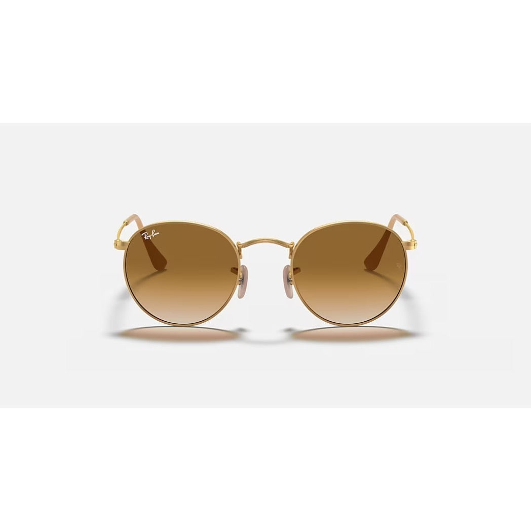RAYBAN - ROUND METAL |  Matte Arista w/ Light Brown Gradient