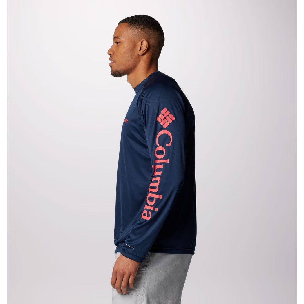 COLUMBIA - TERMINAL TACKLE LS | Collegiate Navy/Sunset Red Logo