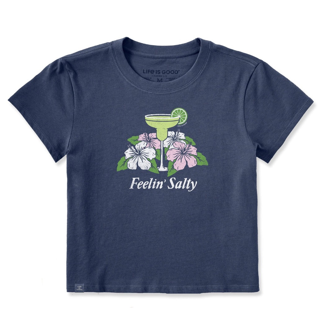 LIFE IS GOOD - WOMENS CRUSHER LITE TEE | Feelin' Salty Darkest Blue