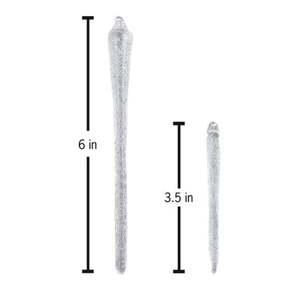 Frosty Glass Icicles - Set Of 24