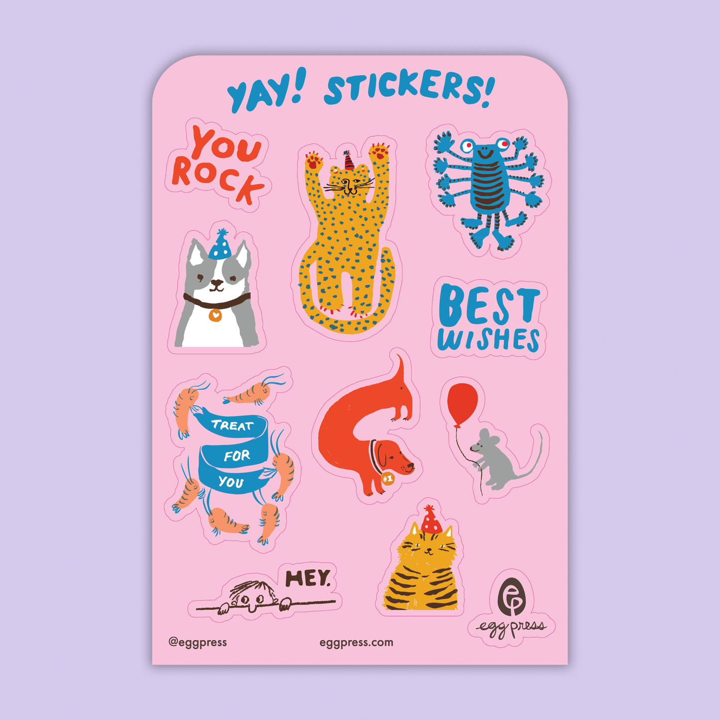 Card & Sticker Sheet Set - Me to Mew Bday