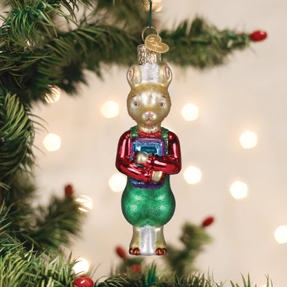 Llama Llama Holding Books Ornament