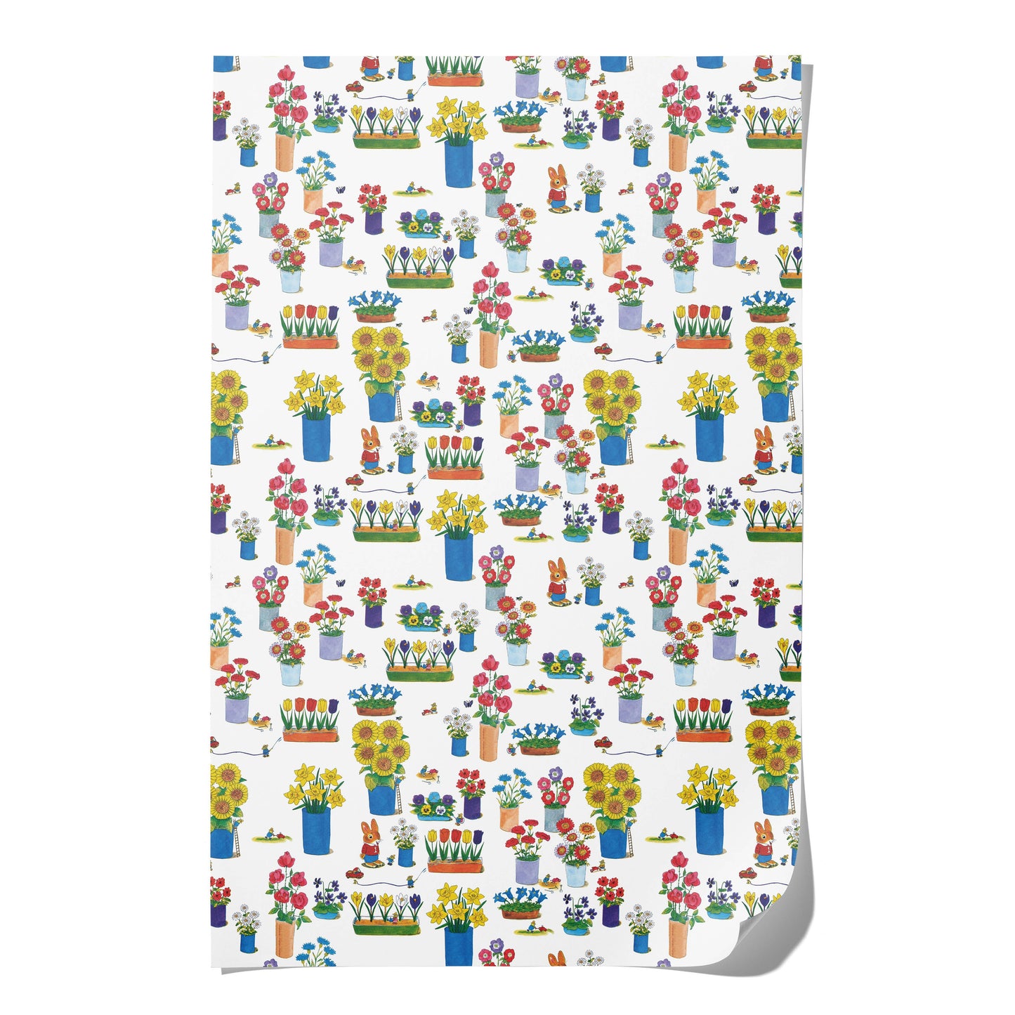 Busytown Flowers wrapping paper (roll or sheet)