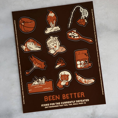Been Better Icons Mega 8" x 10" Vinyl Sticker Sheet