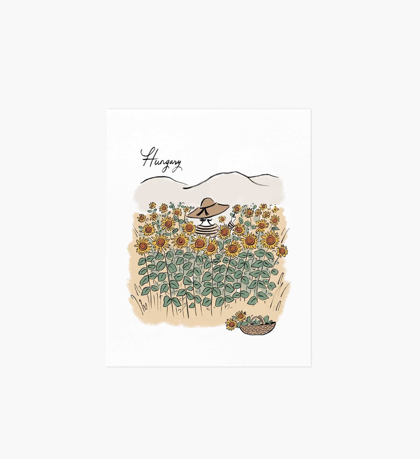 Hungary Travel Sketch Art Print