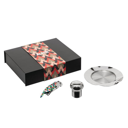Alessi Wine Set, Parrot Corkscrew, coaster, champagne Stopper
