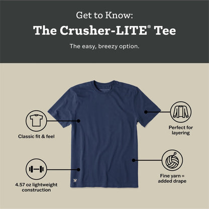 LIFE IS GOOD - MENS CRUSHER LITE TEE | Keep Your Gin UP Slate Blue