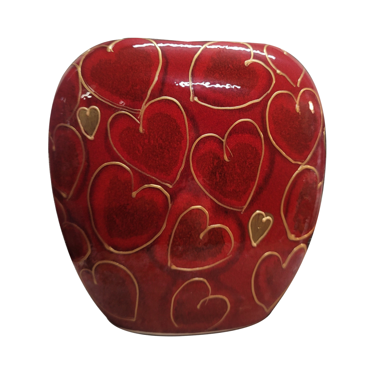 Anita Harris Heart Vase 12cm