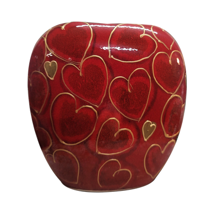 Anita Harris Heart Vase 12cm