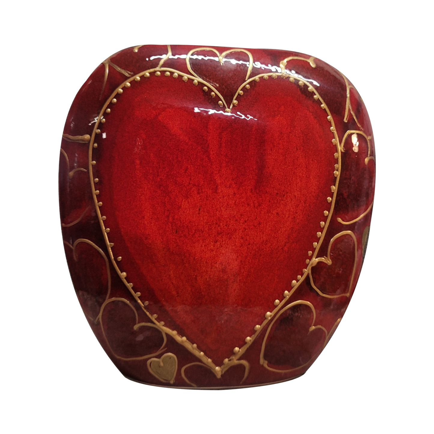 Anita Harris Heart Vase 12cm