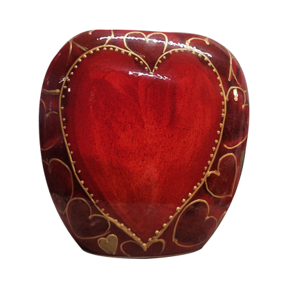 Anita Harris Heart Vase 12cm