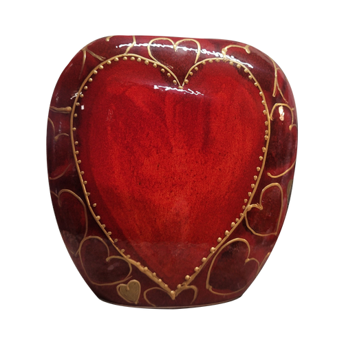 Anita Harris Heart Vase 12cm