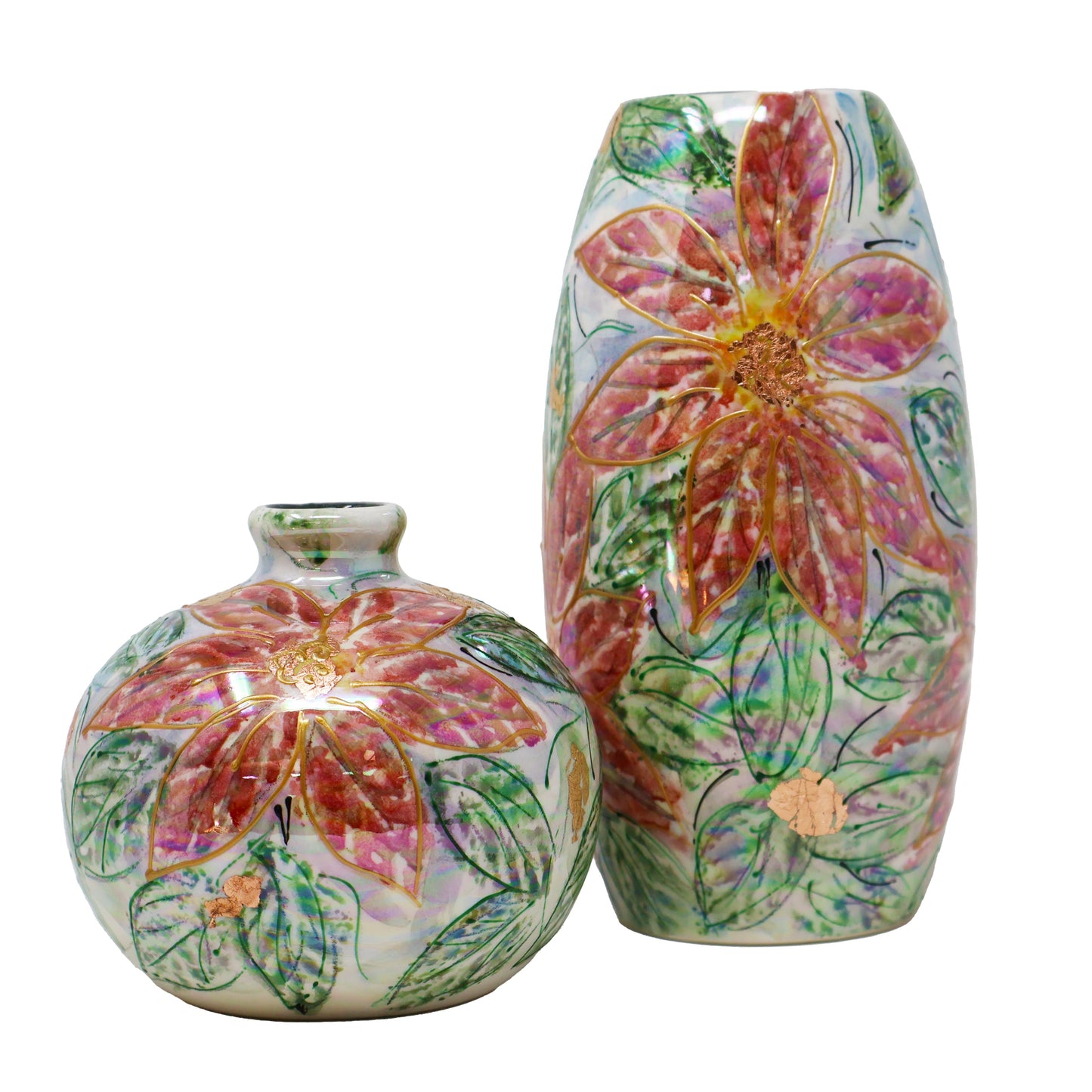Anita Harris Medium Poinsettia Vase