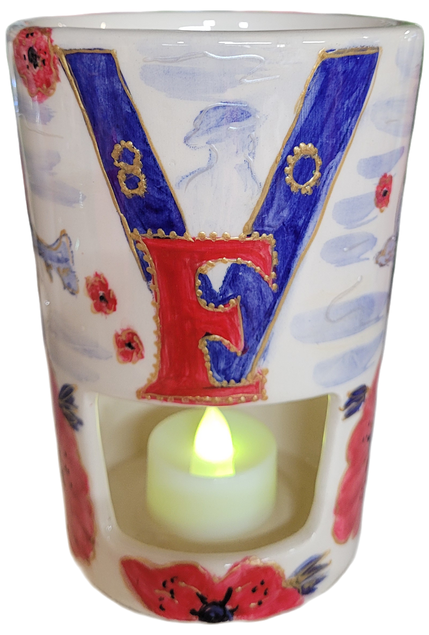 Anita Harris VE Day 80th Anniversary Candle Holder