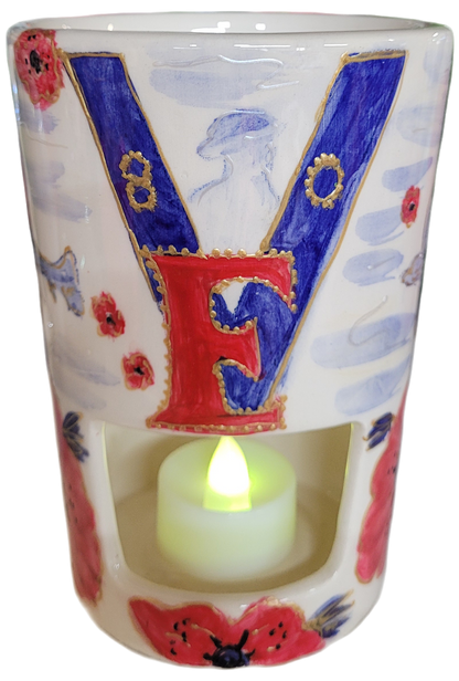Anita Harris VE Day 80th Anniversary Candle Holder