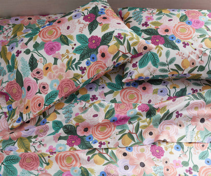 Percale Fitted Sheet - Garden Party