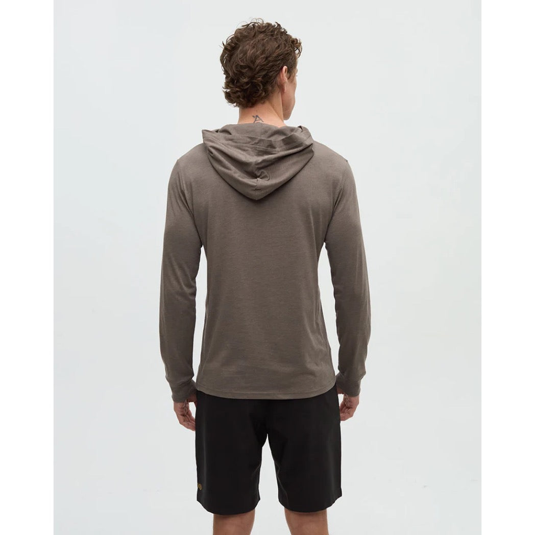 TENTREE - BAKER HOODED LONGSLEEVE TEE | Timber Heather