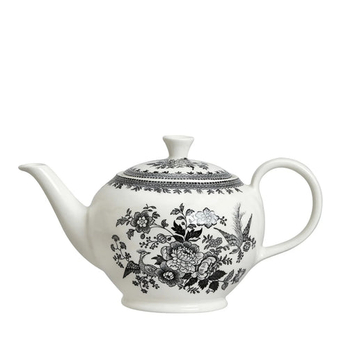 Burleigh Black & White Asiatic Pheasants Large Teapot 7 Cups 800ml/1.5pt
