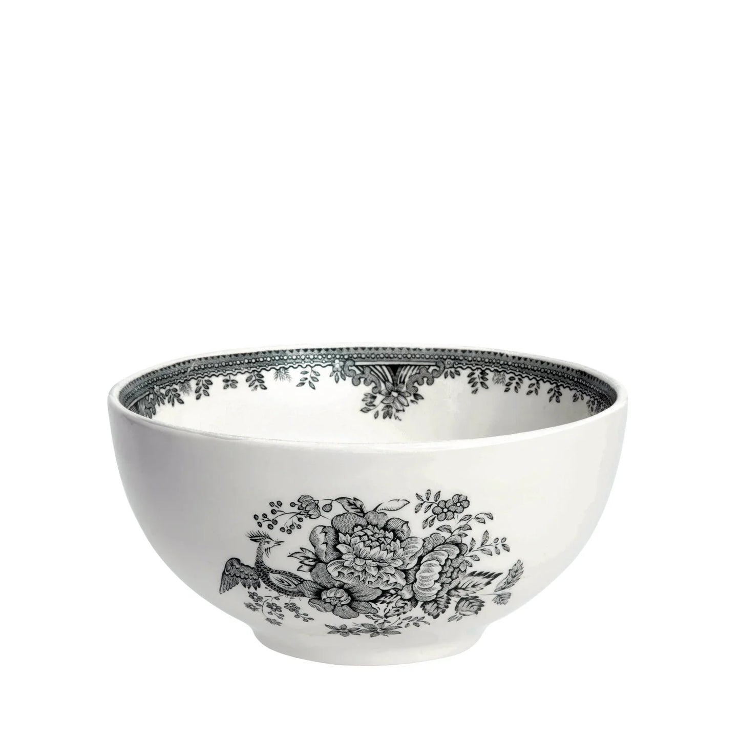 Burleigh Black & White Asiatic Pheasants Small Footed Bowl 16cm