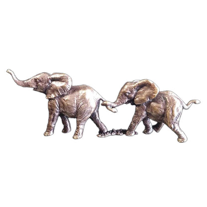 Butler & Peach Elephant Pair