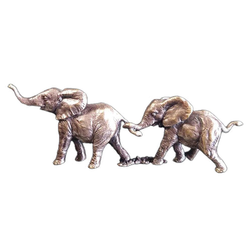 Butler & Peach Elephant Pair