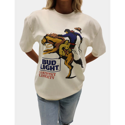 COUNTRY LIBERTY - COUNTRY RIDER TEE | Natural