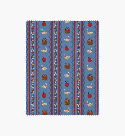 Farmhouse Stripe Canvas Fabric - Blue