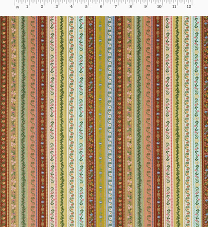 Gemma Cotton Metallic Fabric - Yellow