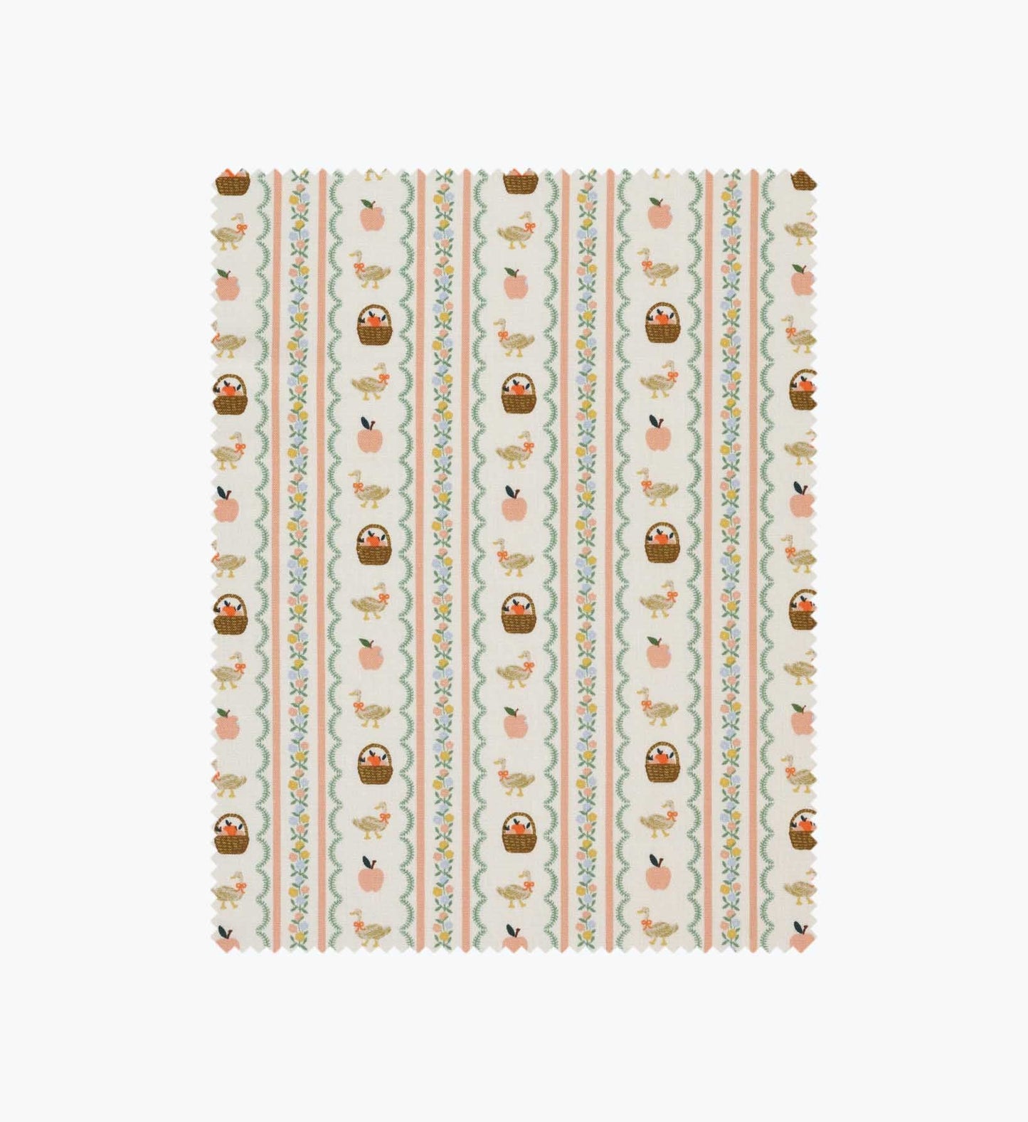 Farmhouse Stripe Cotton Fabric - Cream