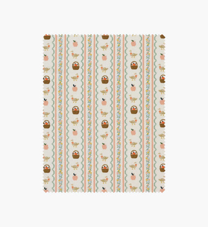 Farmhouse Stripe Cotton Fabric - Cream