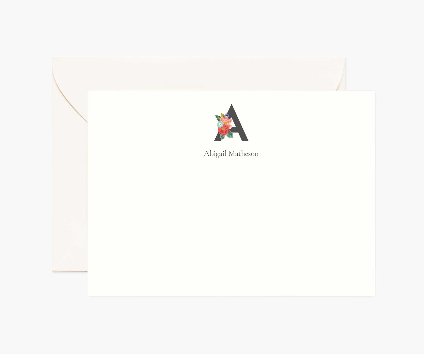 Monogram Personalized Stationery - A