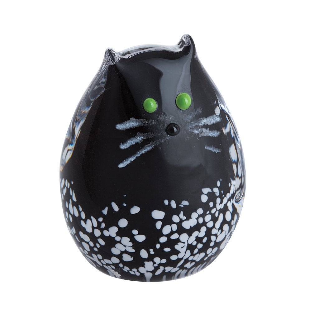 Caithness Glass Black and White Cat and Kitten
