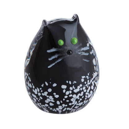 Caithness Glass Black and White Cat and Kitten